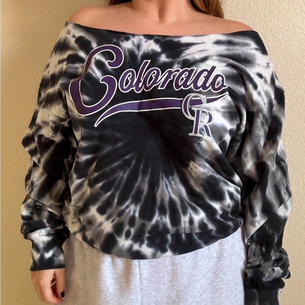 Colorado Rockies tie dye sweatshirt